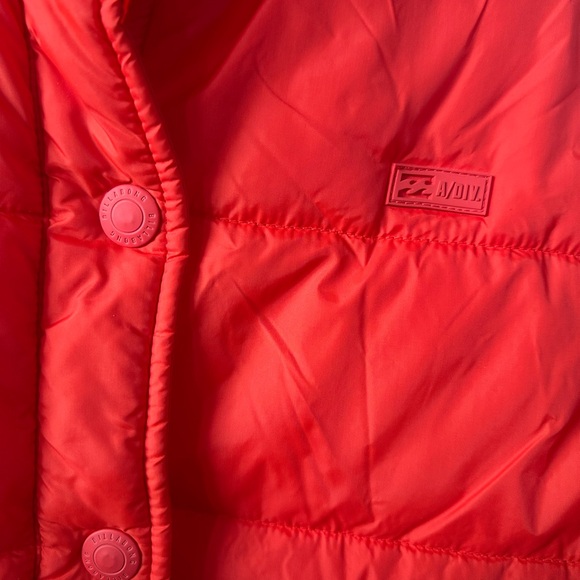 Billabong Quilted Puffer Vest - Neon Coral - Picture 2 of 5